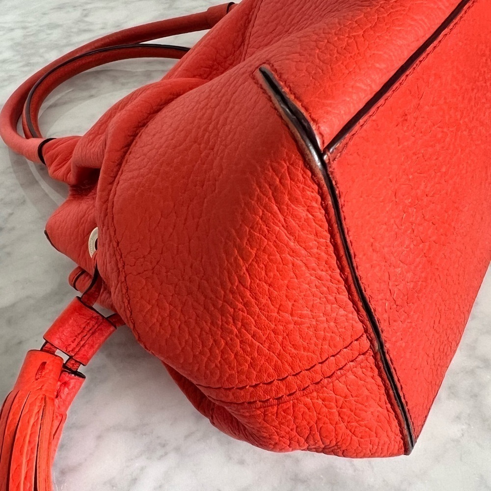 EUC Kate Spade New York Southport Ave Flame Pebble Leather Stevie Handbag - Picture 11 of 14